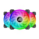Ant Esports Superflow 120mm 3 IN 1 ARGB Three Dual-Sided ARGB ring light PWM Case Fan Kit - Black, 45.3 CFM Airflow, 1500 RPM gallery image