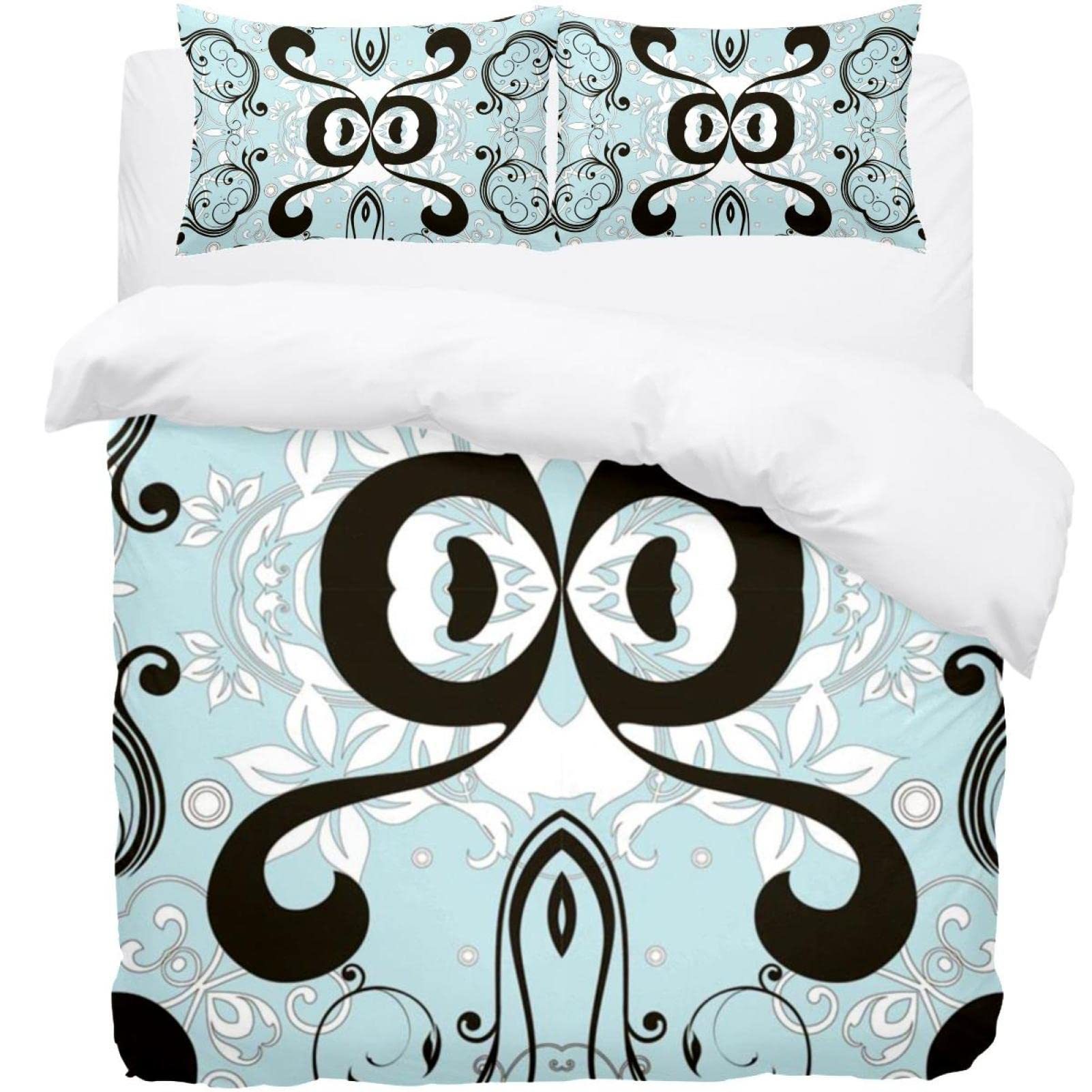 Housse de couette douce motif floral bleu pour retrouver un sommeil réparateur