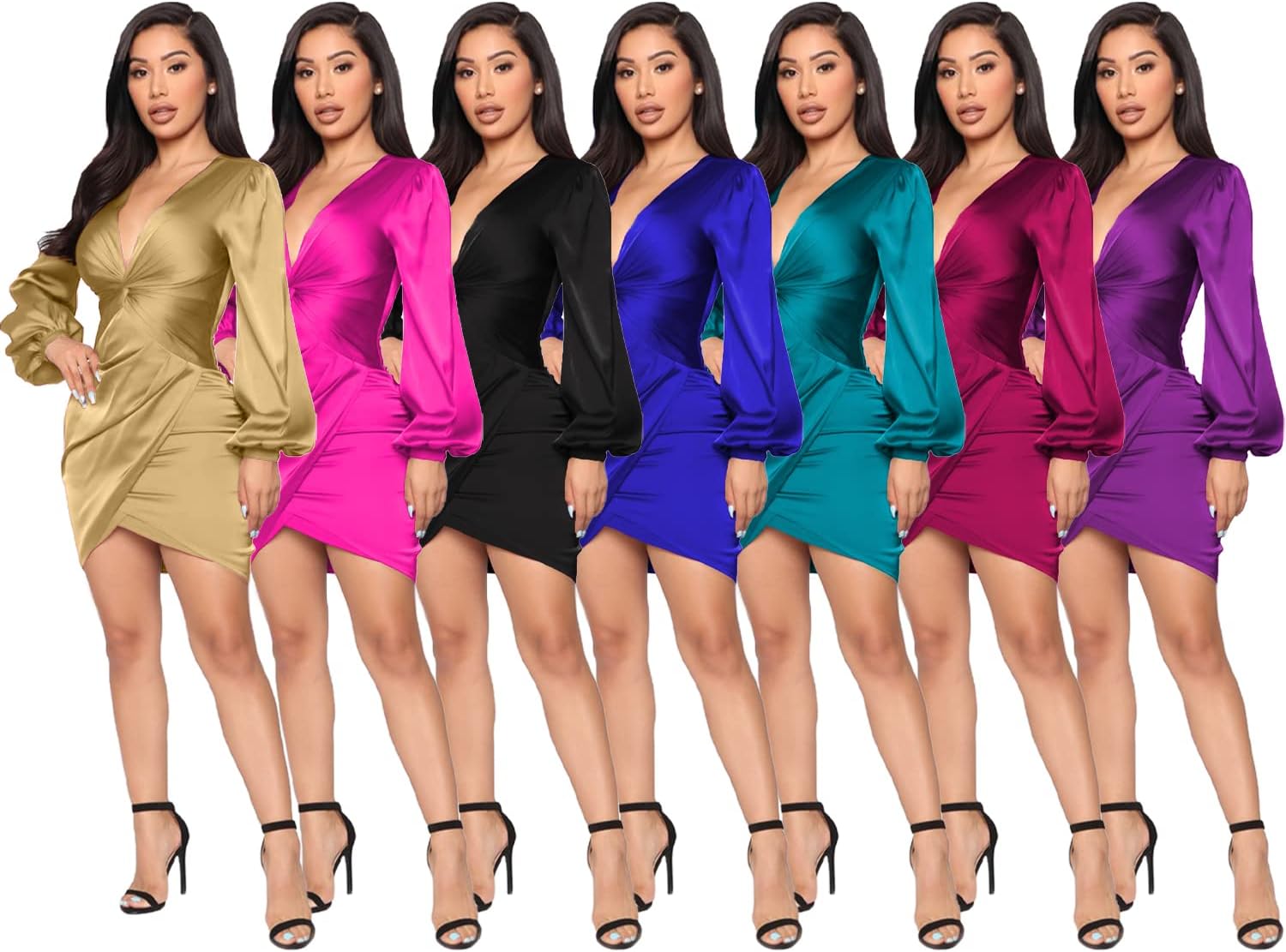 LightlyKiss Women's Wedding Guest Dress Twist Front Formal Party Cute Dress Women Front Formal Party Cute Dresses - Image 6