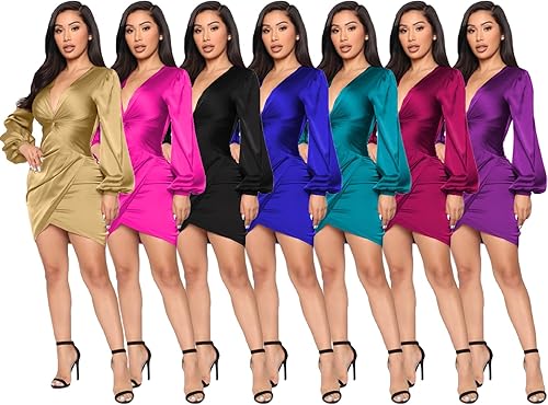 Miniatura 6 de LightlyKiss Women's Wedding Guest Dress Twist Front Formal Party Cute Dress Women Front Formal Party Cute Dresses