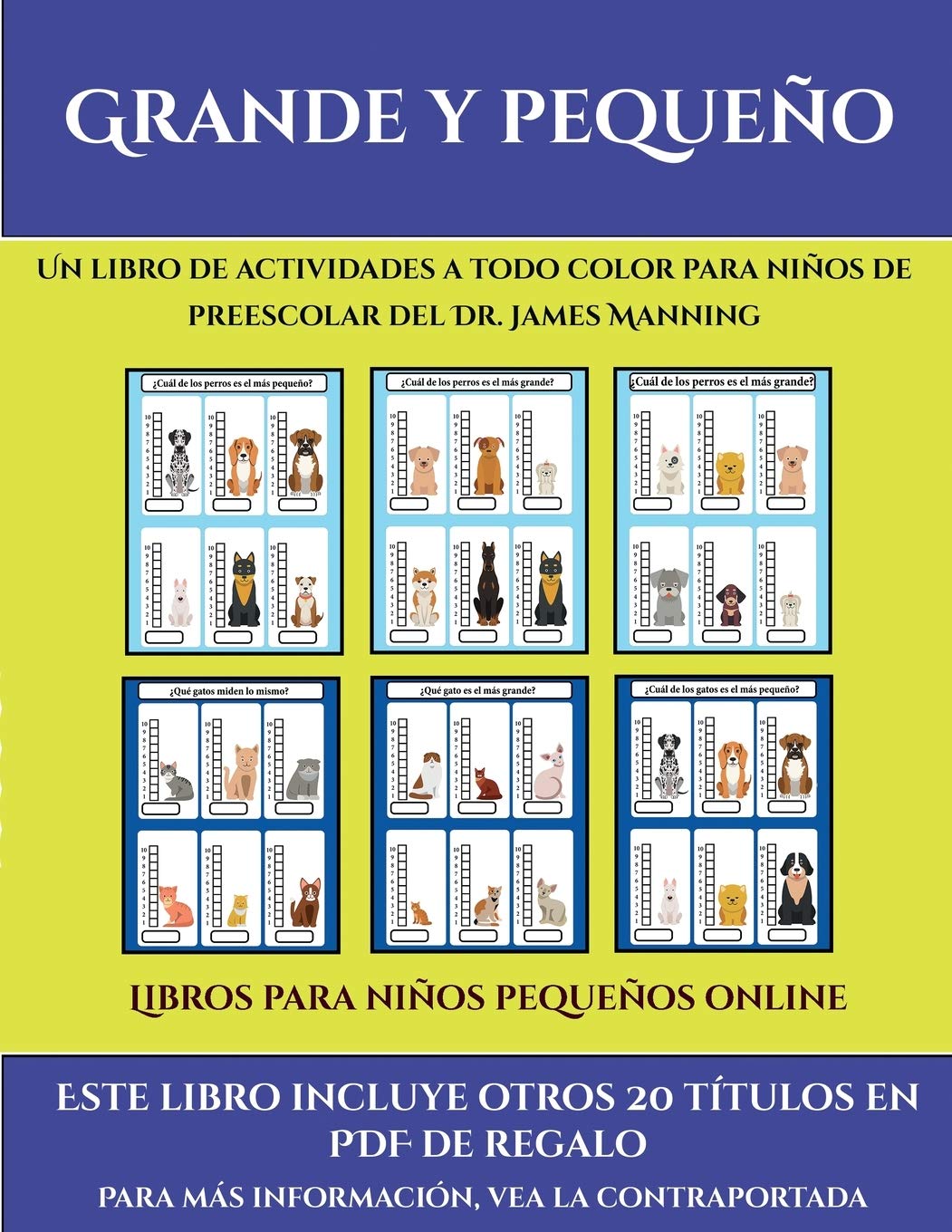 Libros para niños pequeños online (Grande y pequeño): Este libro contiene 30 fichas con actividades a todo color para niños de 4 a 5 años: 35