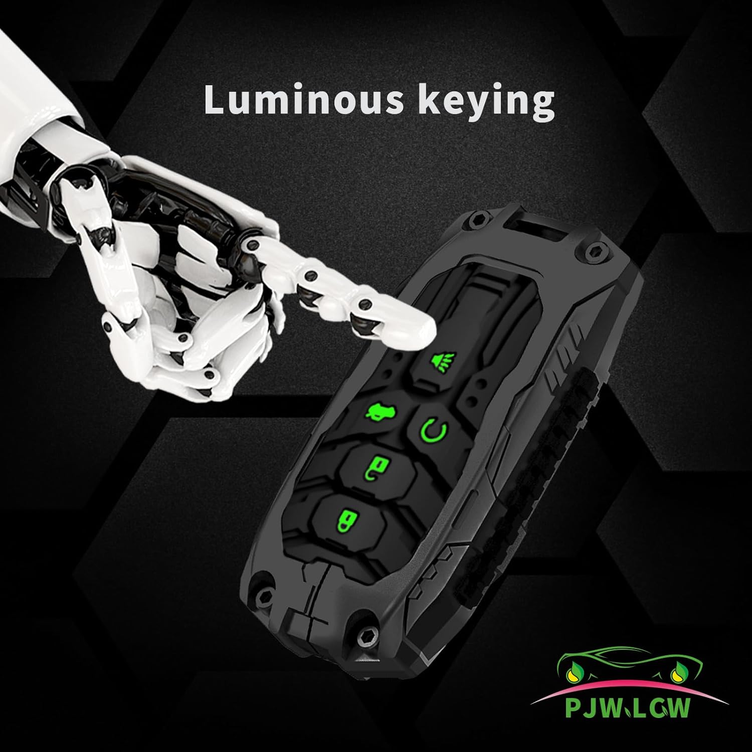 Heavy Metal Key Fob Cover Protector, Compatible with Honda Accord Civic CRV Pilot Odyssey Keychain Accessories