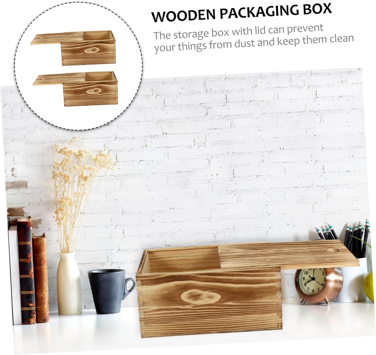 Hoement 2pcs Wooden Sliding Storage Boxes Multi-function Pull-out Containers for Home Organization for Jewelry Sundries and Household Items Wooden Craftsmanship