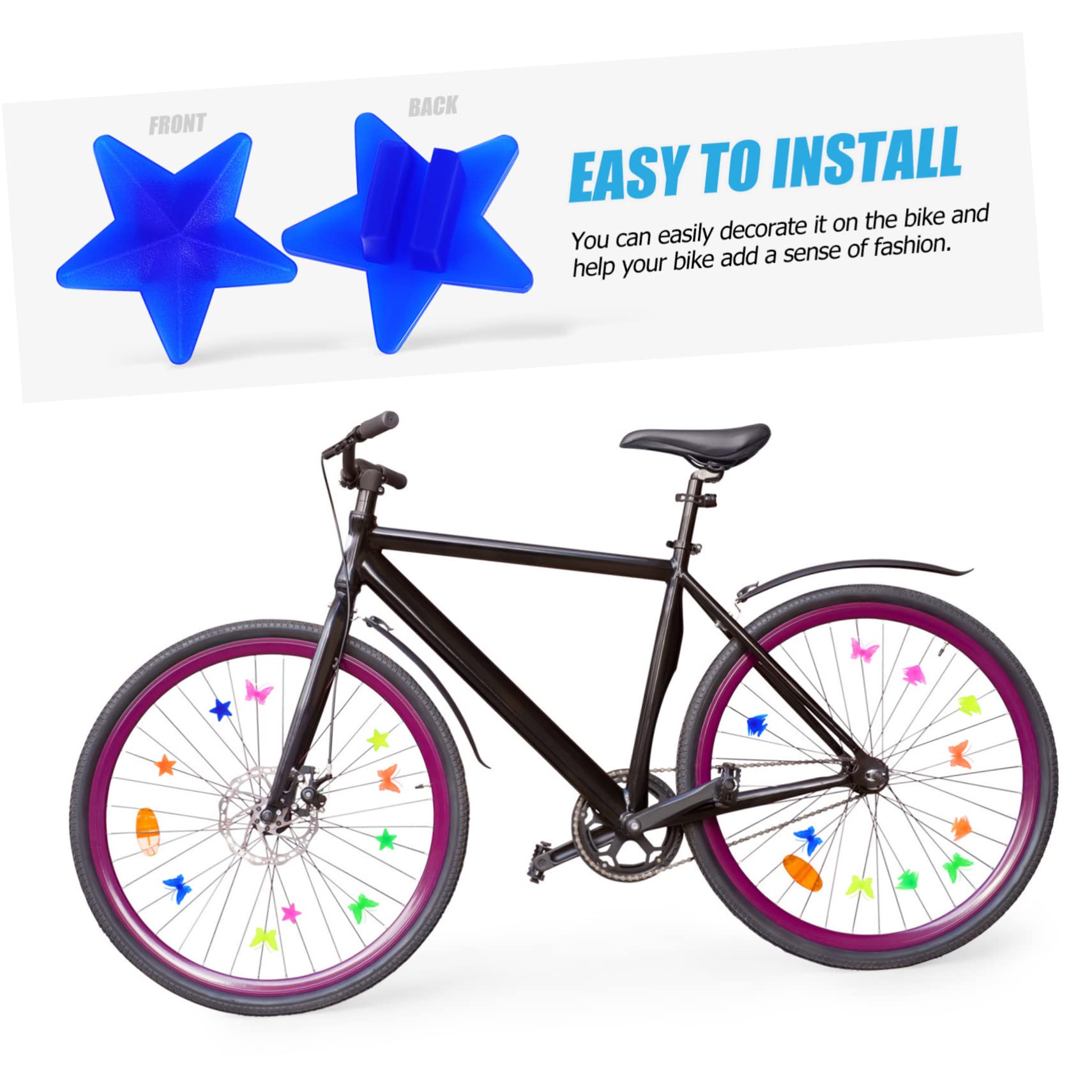 Amazon.co.jp: BCOATH 62個 スポーク フラワー 自転車 ホイール 装飾