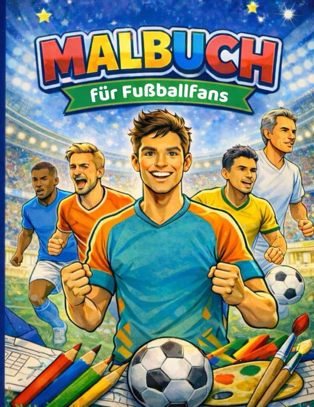 Malspaß für kleine Fußballfans: Ausmalbuch mit spanenden Spielszenen, Training & Teamgeist