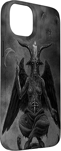 Miniatura 21 de iPhone 15 Pro Max Baphomet Occult Satanic Gothic Satan Goat Head 666 Tattoo Case