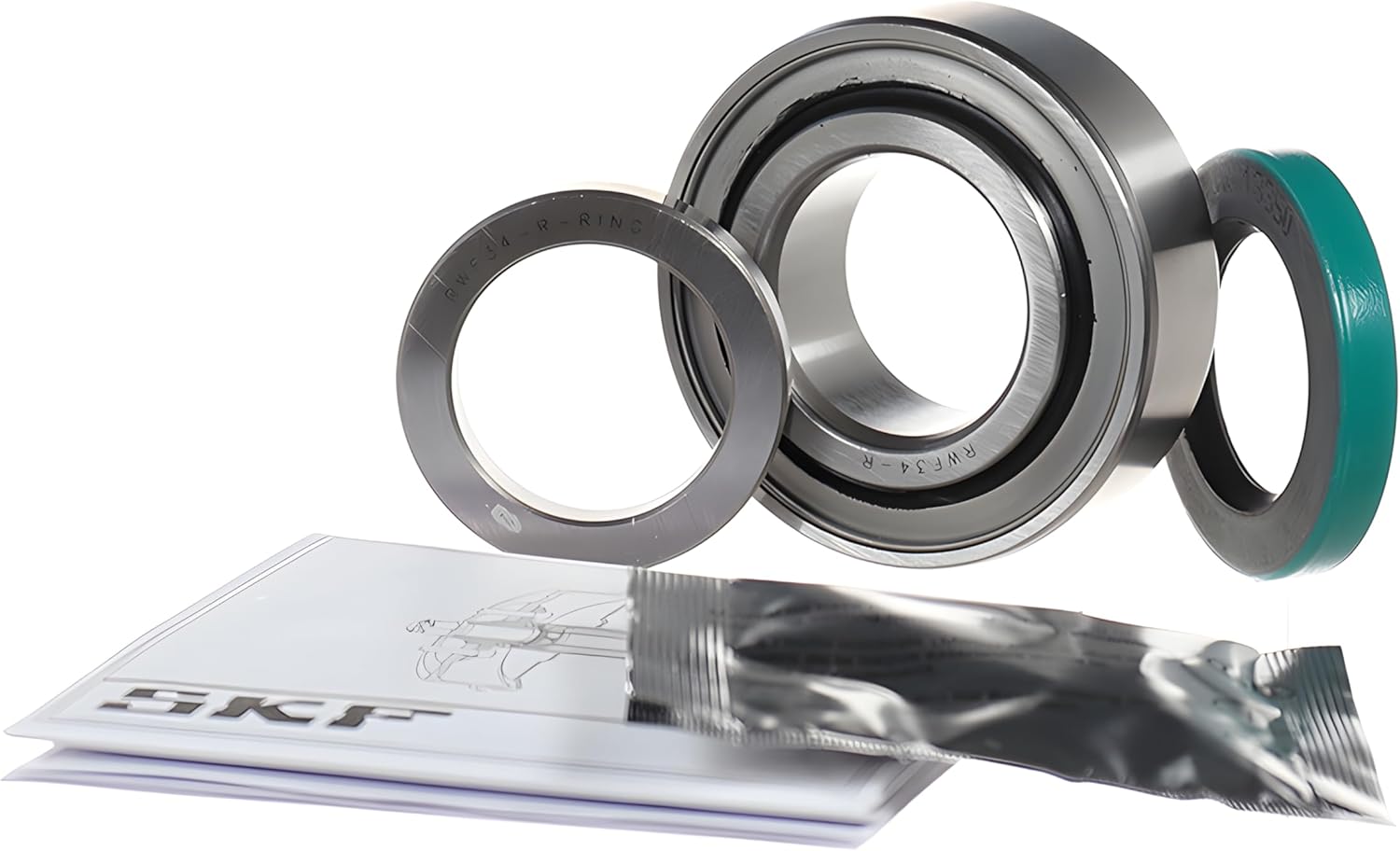SKF Wheel Bearing Kit With Shaft Seal VKBA 9136 CL Rear Axle Position Height 88 mm Length 158 mm Width 158 mm - OE Quality