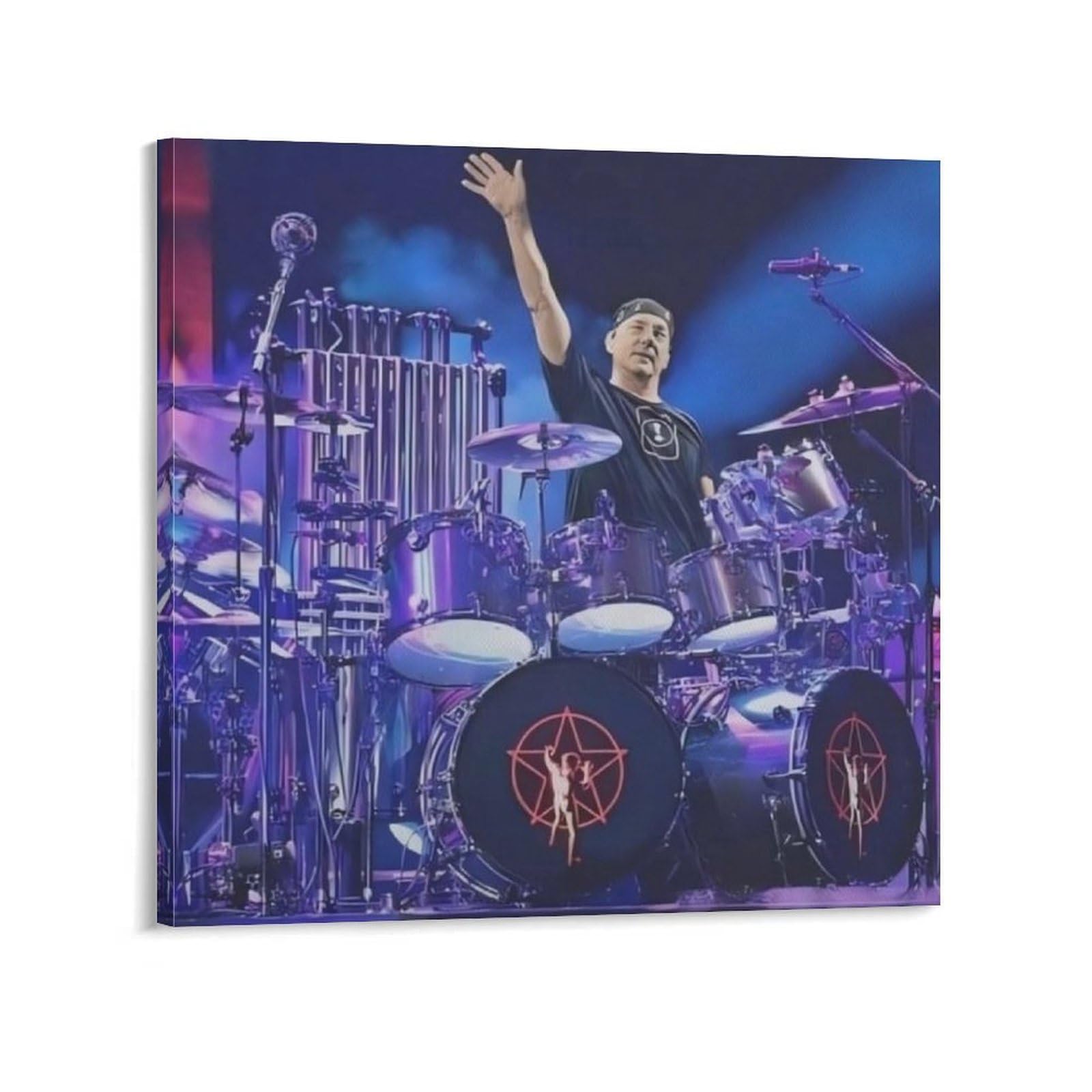 FCOIN Neil Peart Canvas Poster Wall Art Poster Prints Home Decor Picture Canvas Painting Posters 24x24inch(60x60cm)