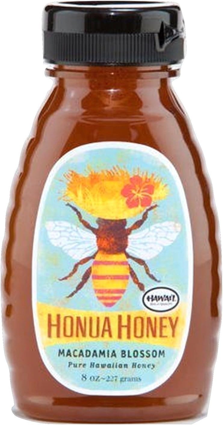 Honua Macadamia Blossom Honey - Pure Hawaiian Honey - 8 oz