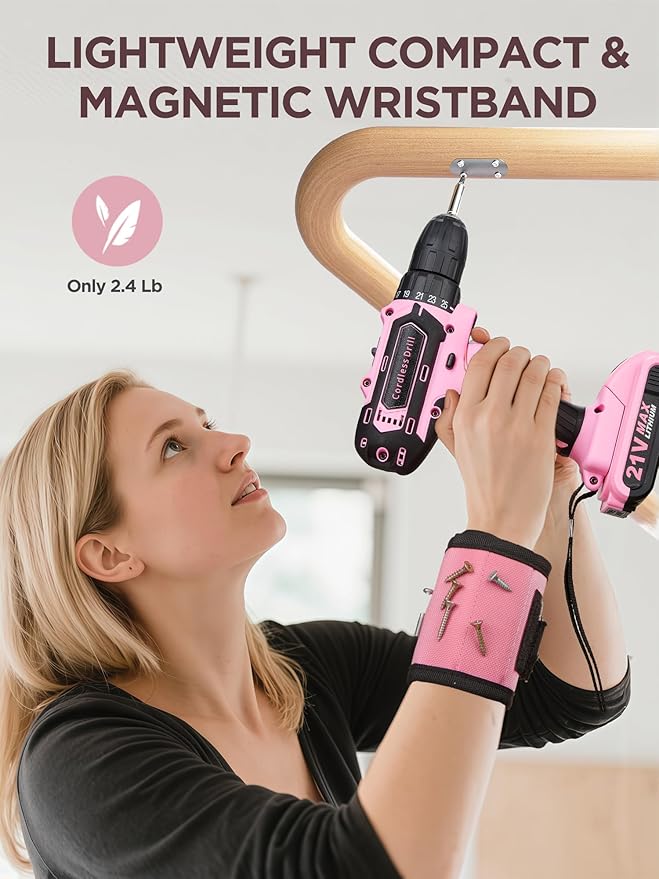 Kit de Taladro Inalámbrico 21V 220 Piezas con Bolsa de Herramientas miniatura 6