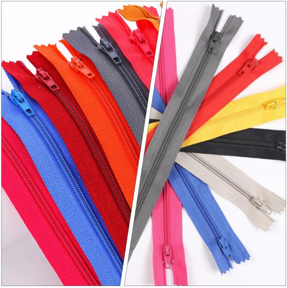 DIY Colorful Nylon Sewing Zippers 100pcs 2.6x22.5cm