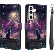 Samsung Galaxy S25 FE  RFID Galaxy Black Cat Starry Sky