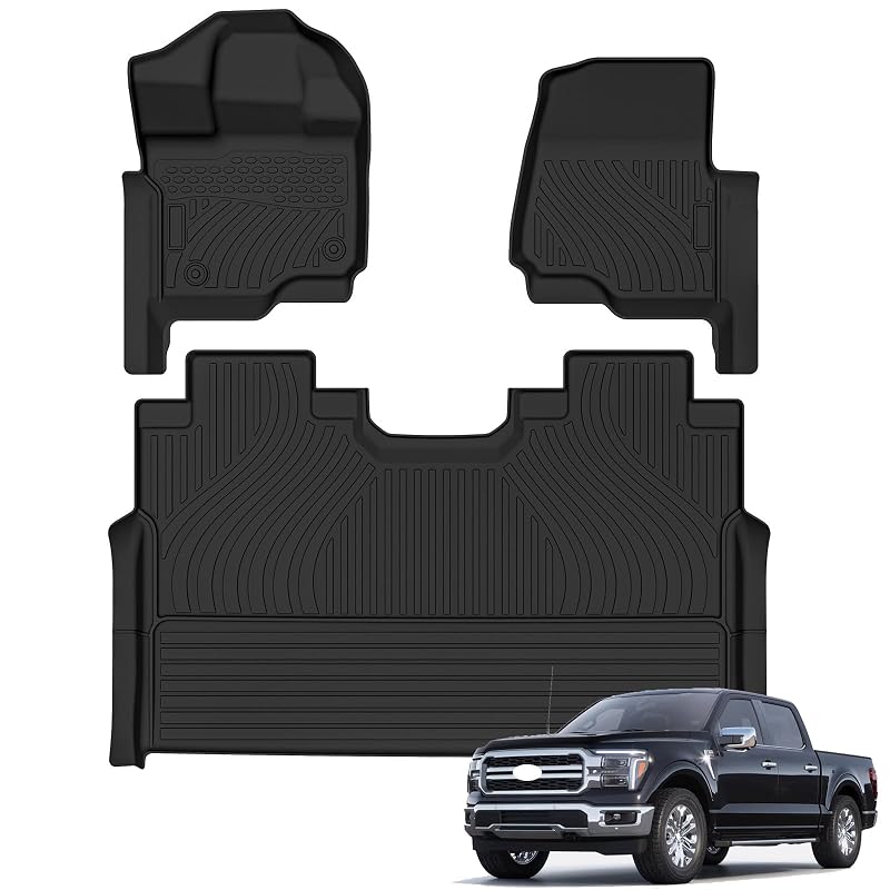 Tapetes automotivos em TPE AUXKO para Ford F-150 SuperCrew 2015–2026 e F-150 Lightning 2022–2026 sem armazenamento rebatível