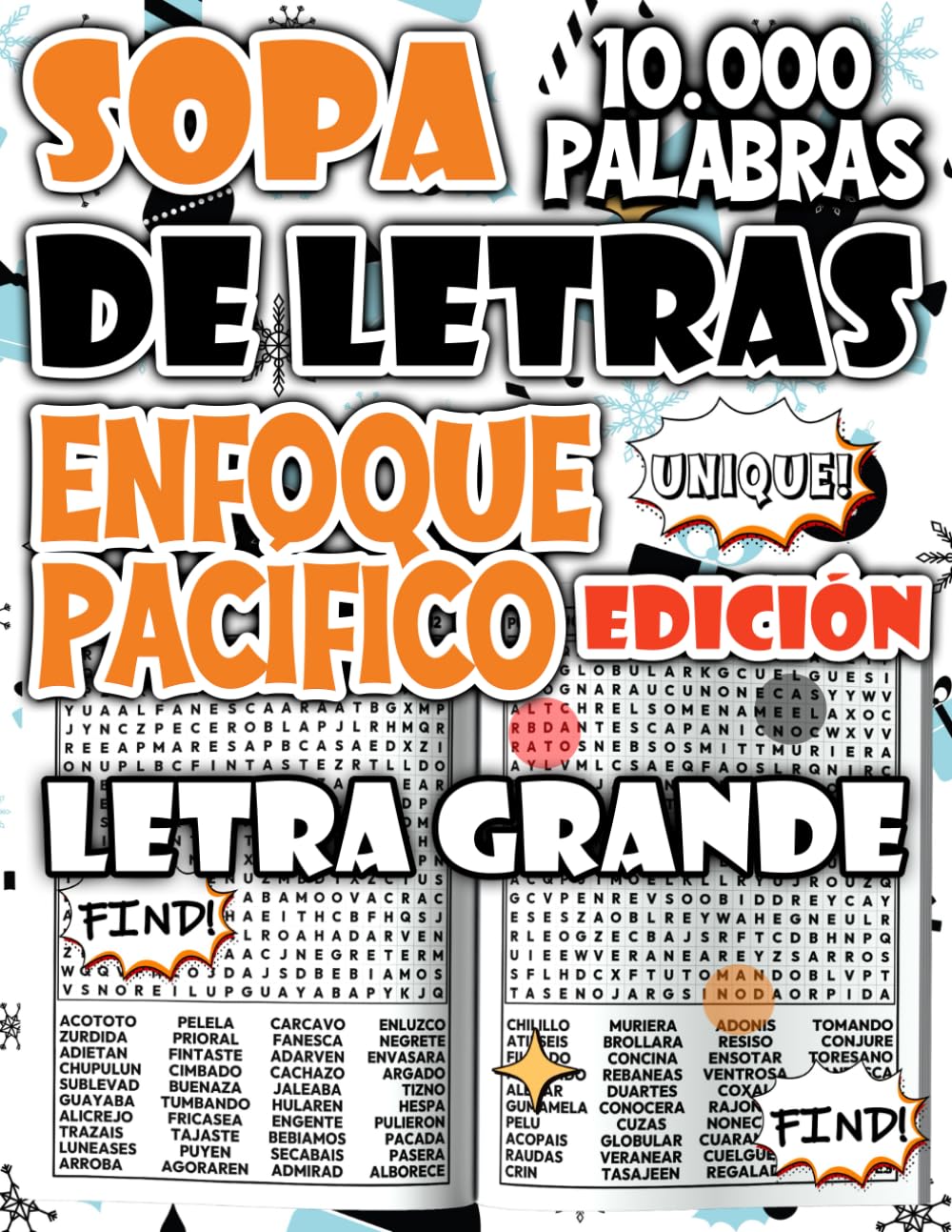 Sopa de Letras de 10.000 Palabras – Edición Enfoque Pacífico para Momentos de Calma y Concentración (Colección de sopas de letras - rompecabezas para relajarse y divertirse)