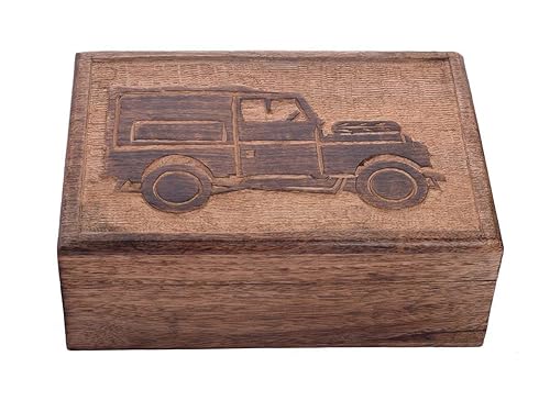 storeindya STORE INDYA Handmade Decorative Wooden Jewelry Box Chest (Hand