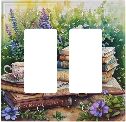 Miniatura 76 de Cubiertas Decorativas de Arte para Interruptores de Luz, Hojas de Otoño, Placa de Pared de Palanca Individual, Cubierta Decorativa de Interruptor,