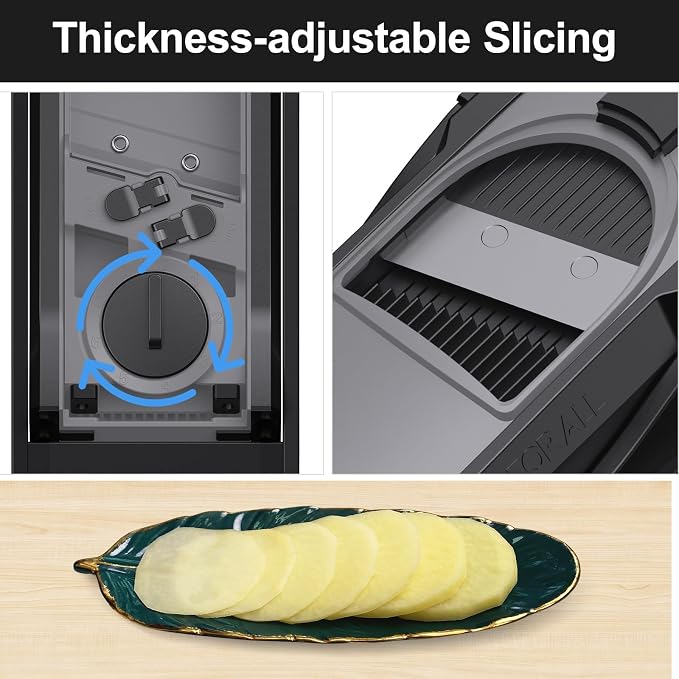Mandolina segura multiusos para cocina ajustable 5 en 1 miniatura 4