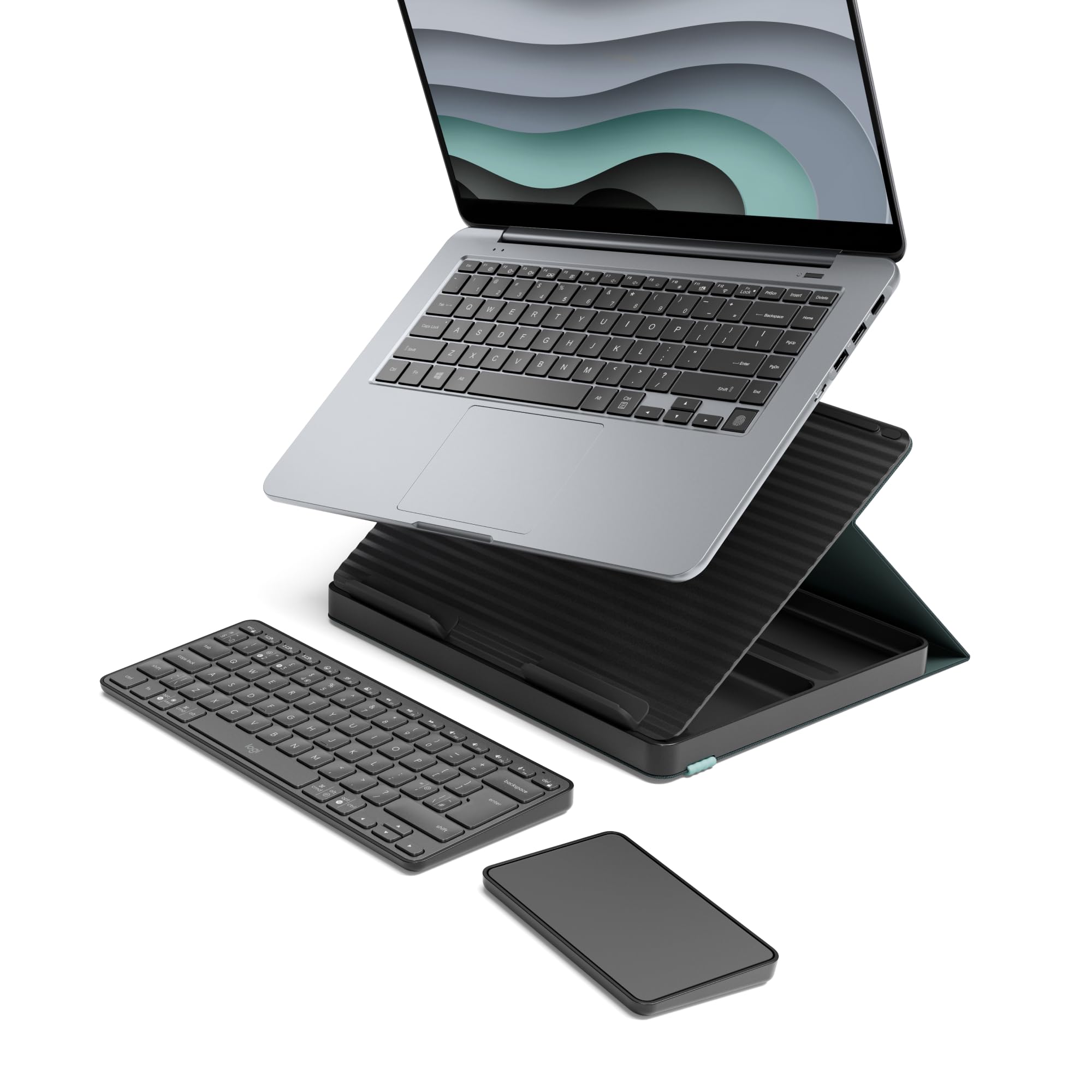 Keyboard ONLY Logitech Casa pop-up desk Bluetooth wireless for laptop graphite