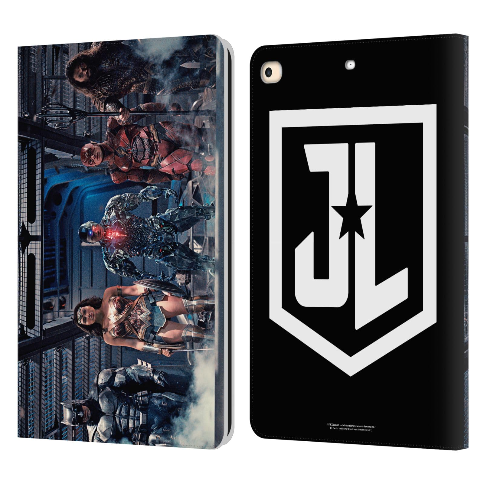 Étui iPad 9.7 Justice League protège écran rayé et support tablette antichoc