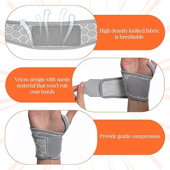 1Pair Kids Wrist Support,Adjustable Childrens Wrist Support,for Relief Arthritis Tendonitis Pain Sprains(Gray)