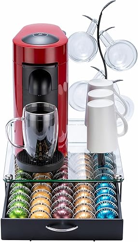 Vista 6 de Rice rat para Nespresso Pod Holder Vertuo Pod Storage Vertuo Capsule Cajón para portavasos (50 cápsulas)