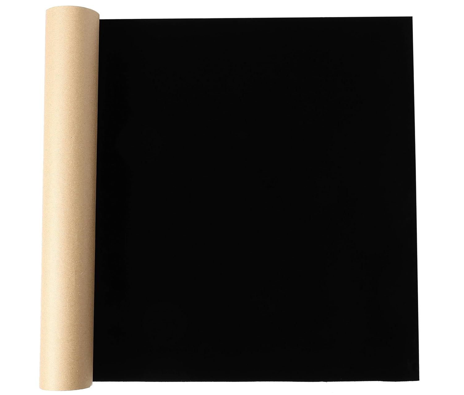 SANSAM Self-Adhesive Flannel Fabric - 17.0''x57.1'' Roll Soft Black Adhesive Velvet Flocking Liner for Drawer, Cabinet,Shelves,Jewelry Box, Felt Repair Patch for Clothing, Furniture