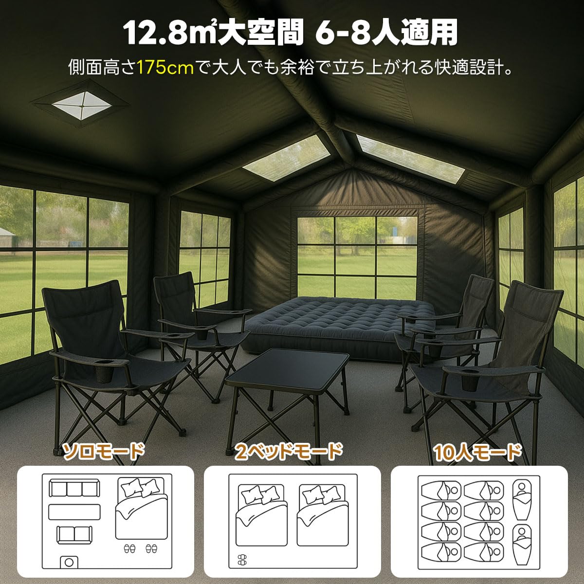 Amazon.co.jp: ShinHye エアーテント 大型 インフレータブルテント