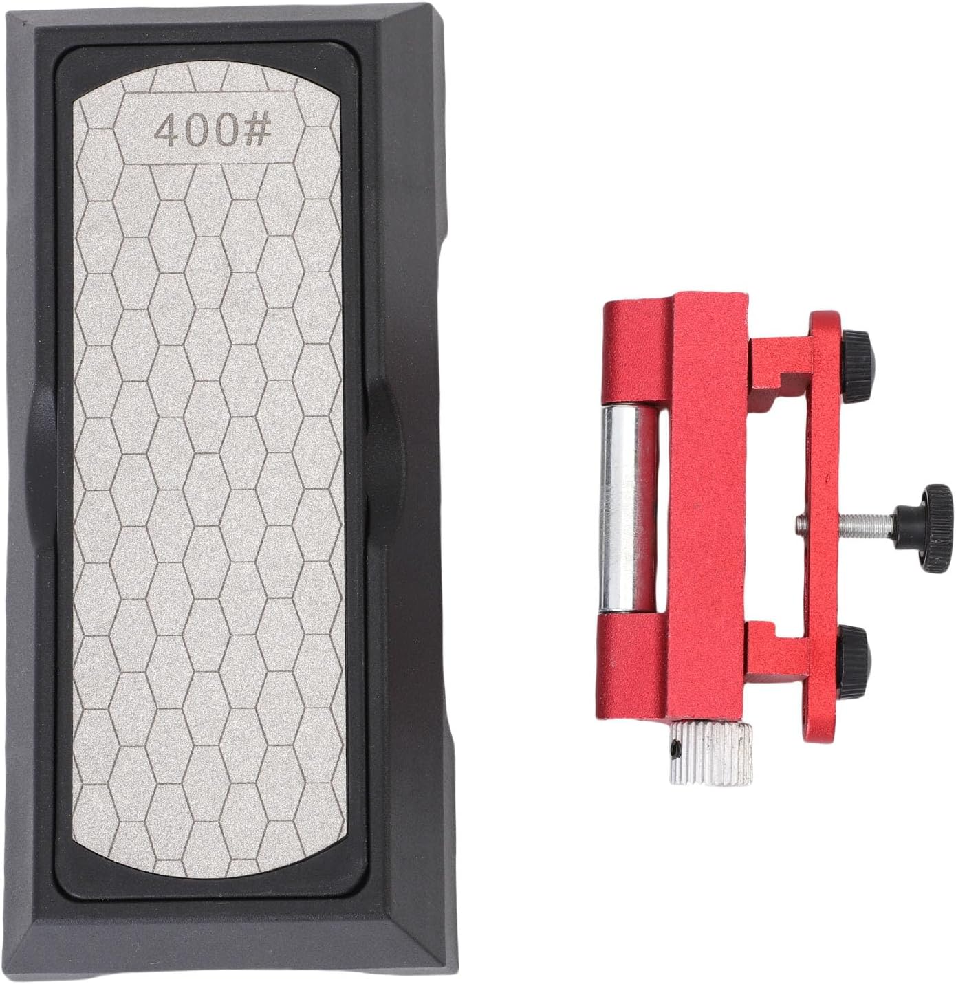 AUNMAS Chisel Sharpening Jig, Woodworking Sharpening Stand with Adjustable Double Jaw and Angle Guiding for Chisels and Plane Blades