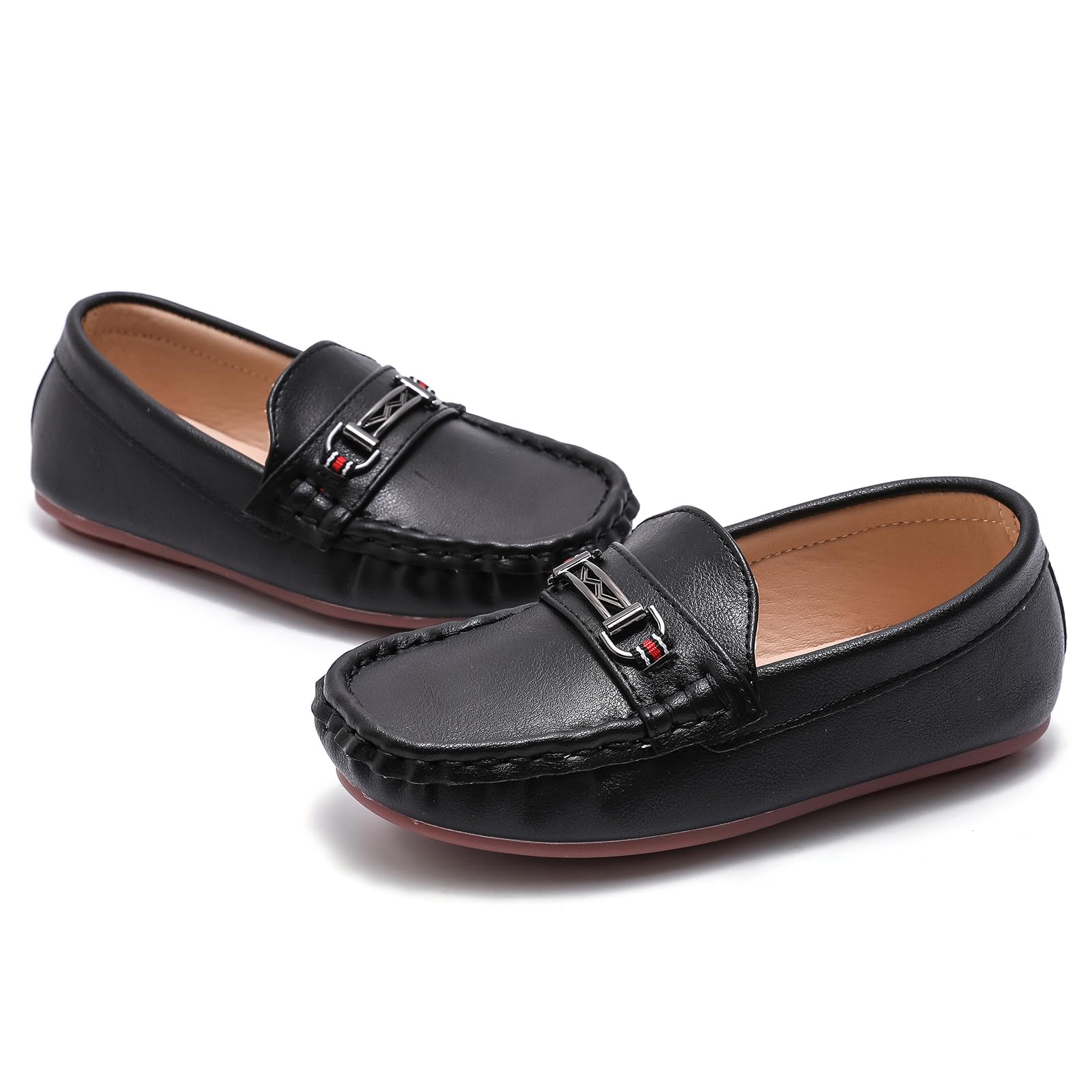 DADAWEN Kinder Jungen Mädchen Mokassin Kunstleder Slip-On Schuhe Schule Hochzeit Kirche Penny Loafer