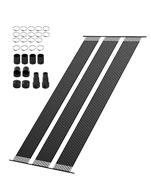 VEVOR Calentador Solar para Piscinas Sistema Calefacción para Piscina de HDPE Duradero Panel Solar Universal Aumenta Temperatura del Agua para Piscinas Elevadas y Enterradas 123,5 x 734 cm 1 Pieza