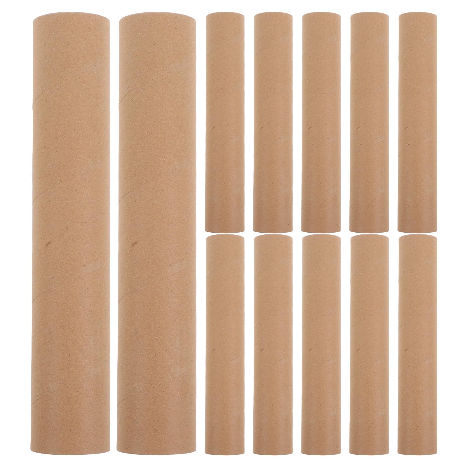 12 Pièces Tubes à Documents avec Bouchons, , Papier Kraft