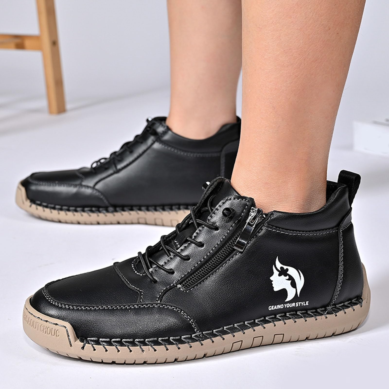 Mocasines casuales para Mujeres Cómodas con Cremallera y Tobillo - Calzado Deportivo Diario