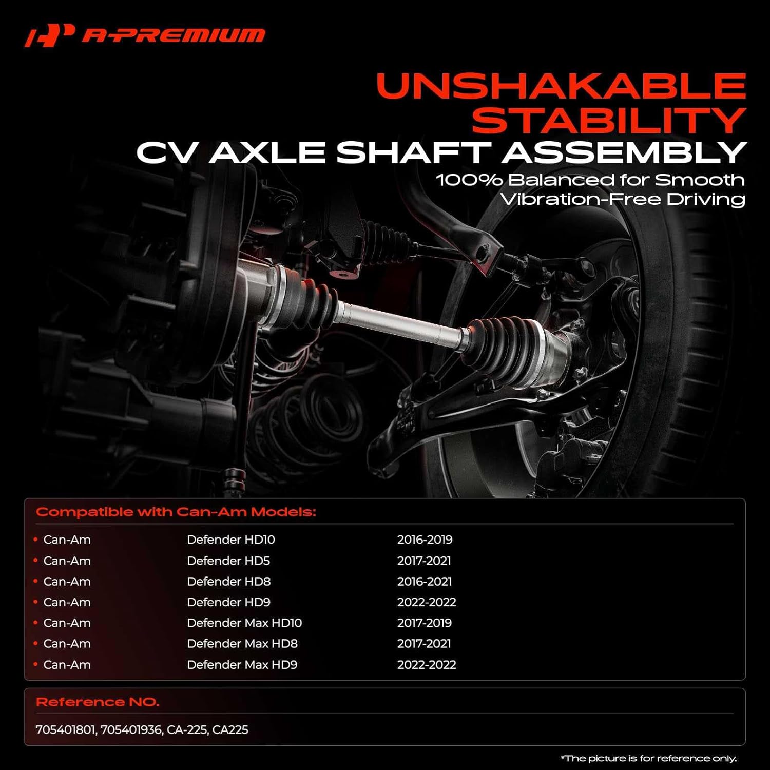 A-Premium CV Axle Shaft Assembly Compatible with Can-Am Defender HD5 Defender Max HD8 2017-2021, Defender HD8 2016-2021, Defender HD9 Defender Max HD9 2022, Defender HD10 2016-2019, Front Right Side
