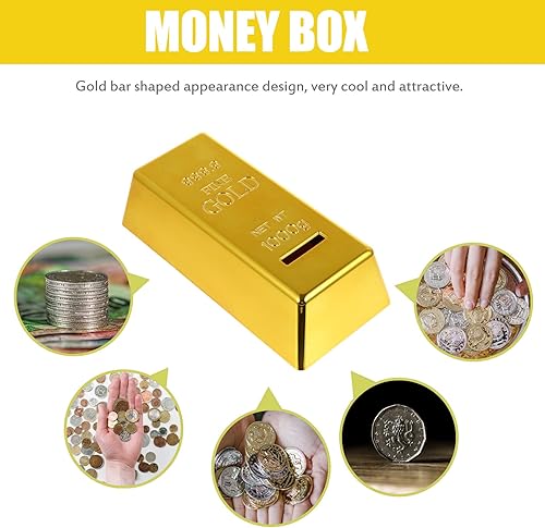 Miniatura 3 de Banco de bar hucha caja de dinero estilo lujo banco ahorro olla (dorado)