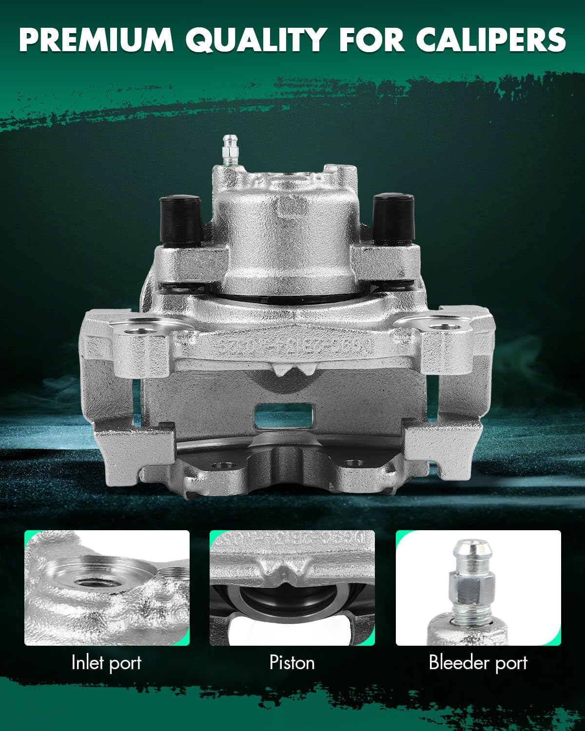 SCITOO Front Left Brake Caliper With Bracket 18B5474 Compatible For Ford For Fusion 2013-2020,For Ford For Police Responder Hybrid 2019-2020,For Lincoln For MKZ 2013-2020