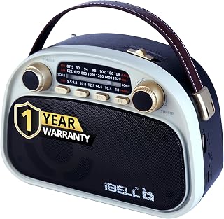 IBELL RHYTHM800 BT Portable FM Radio with Bluetooth Speaker, USB, SD Slot, MP3 Player, Rechargable Battery, Telescopic Ant... Price In India