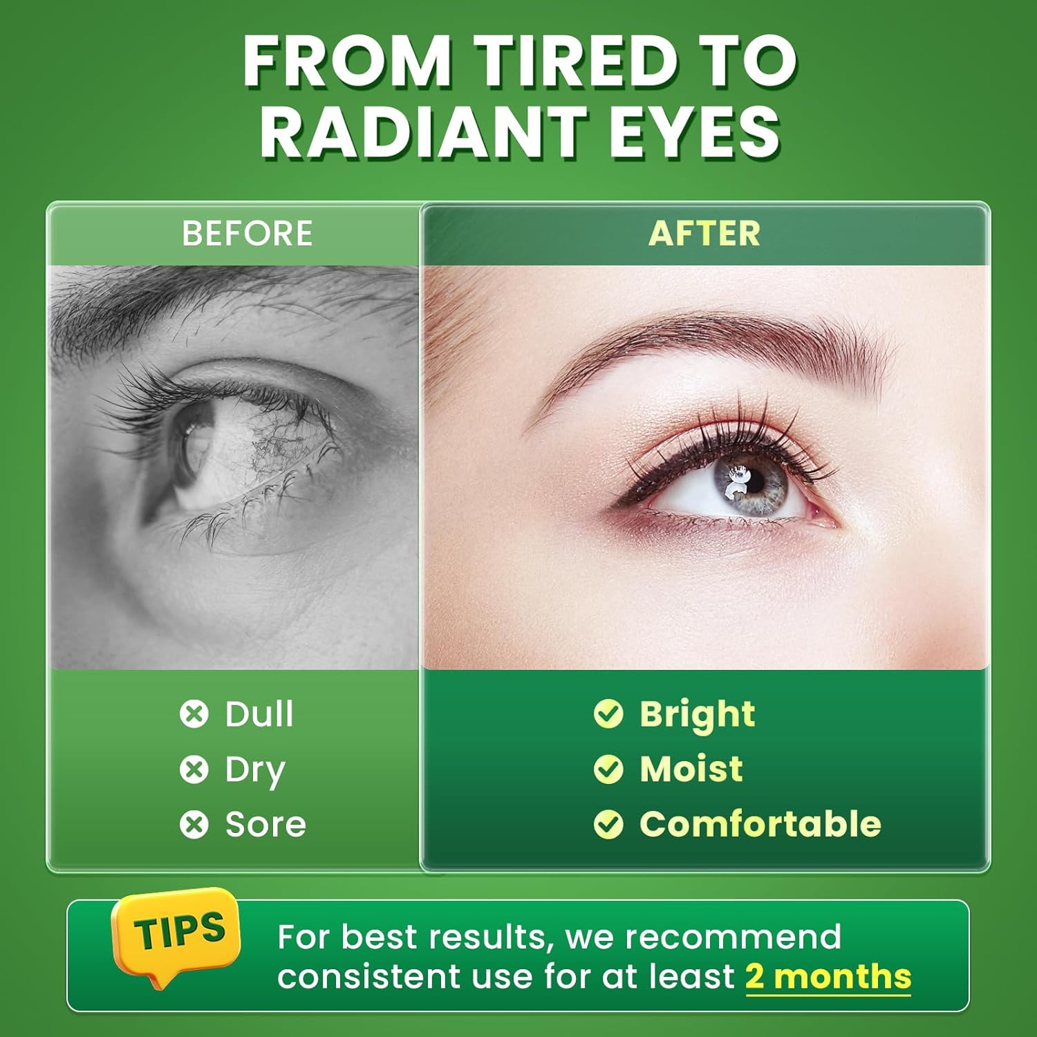 Lutein and Zeaxanthin Supplements - Advanced AREDS 2 Eye Vitamins - Bilberry Supplement for Eyes, with Astaxanthin, Ginkgo Biloba, Sodium Hyaluronate - for Eye Health & Brain Support, 120 Capsules - Image 5