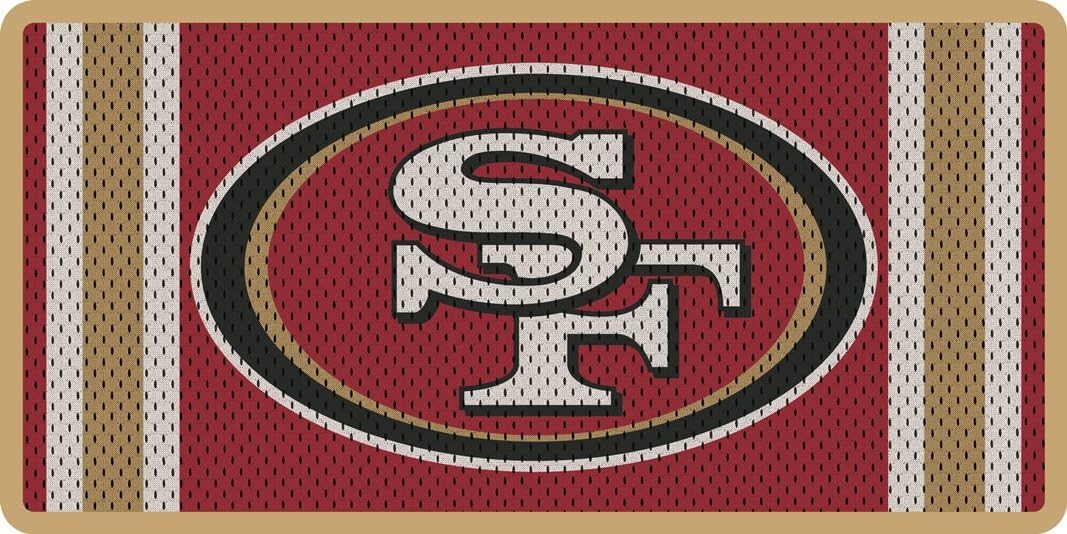 Stockdale San Francisco 49ers Jersey Deluxe Laser Cut Acrylic License Plate Tag Football