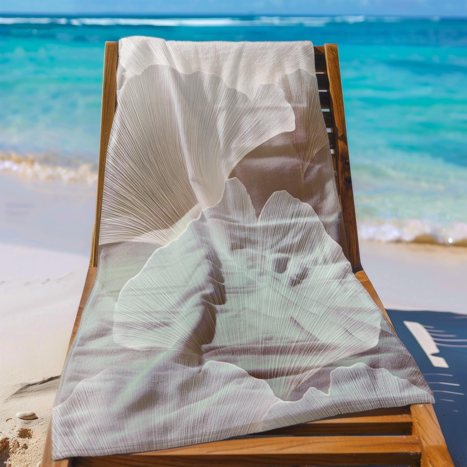 Générique Serviette Microfibre Plage Modèle Beige Marron Clair