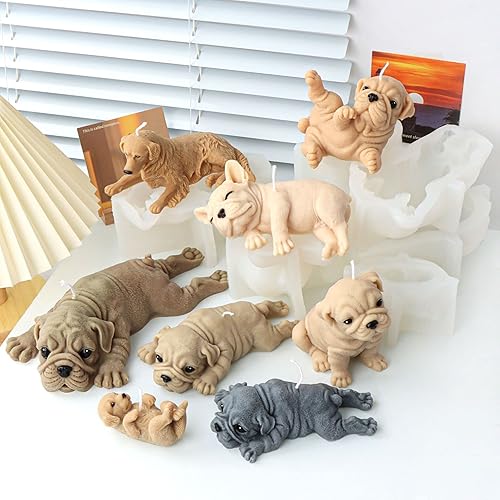 Vista 22 de Molde de silicona para velas de gato 3D, molde de jabón de animales para chocolate, dulces, decoración de pasteles, vela de cera de soja, jabón