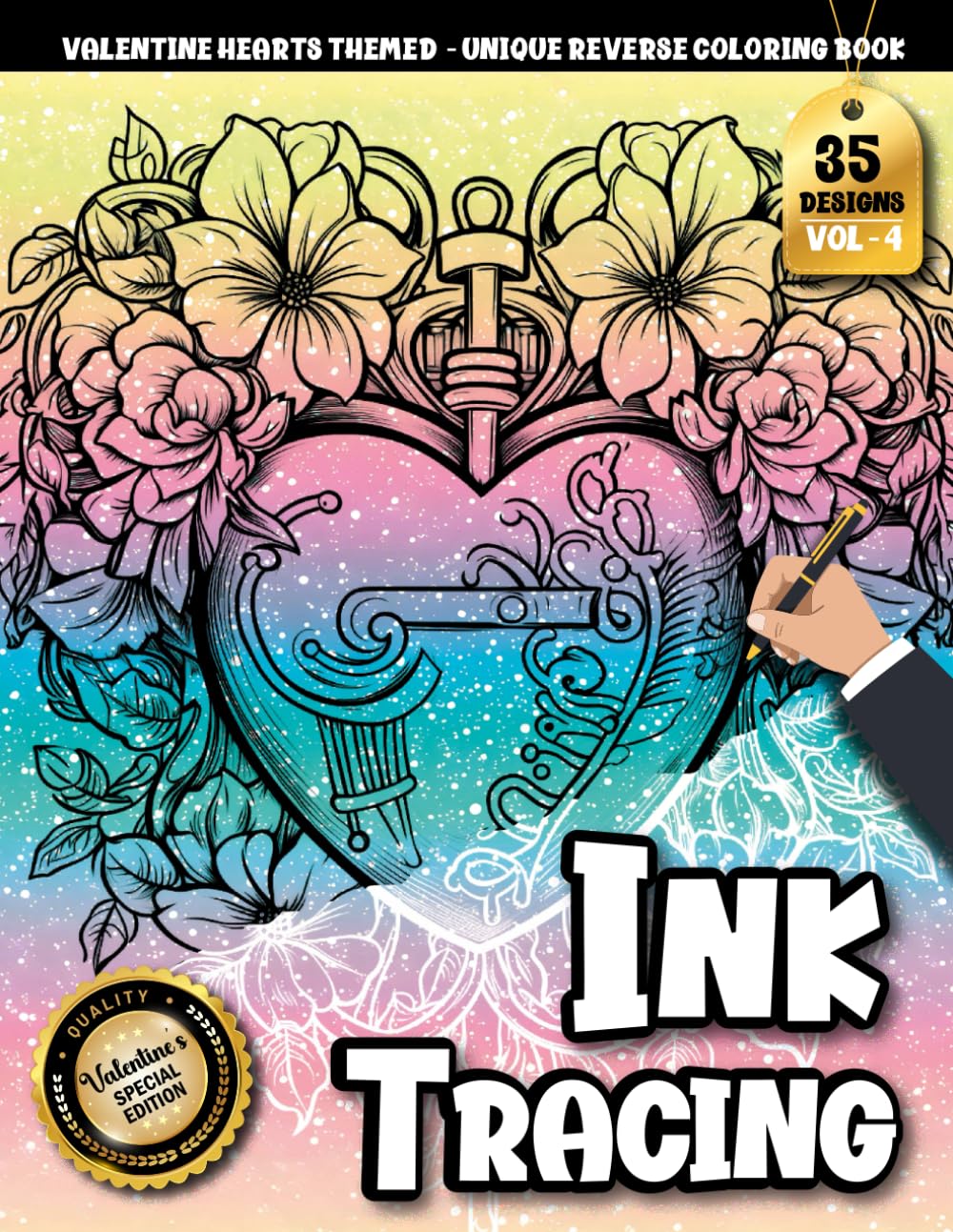 Ink Tracing Book For Adults: A Valentine’s Day Heart-Themed Coloring and Tracing Book for Adults with Cozy Love Designs and Calming Line Art (Cozy Valentine Tracing Series)