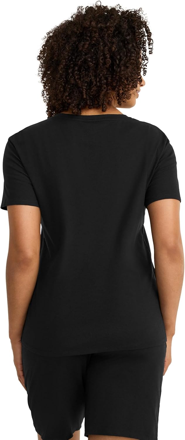 Jockey Women's Sleepwear Organic Cotton Stretch Short Sleeve V-Neck Top - Image 2