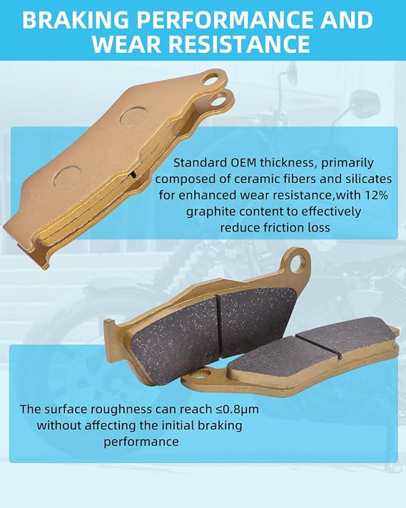 Motorcycle Front and Rear Ceramic Brake Pads Set Replacement for HARLEY DAVIDSON XG750 XG 750 Street 750 2016 2019 2017 2018 2020 2021