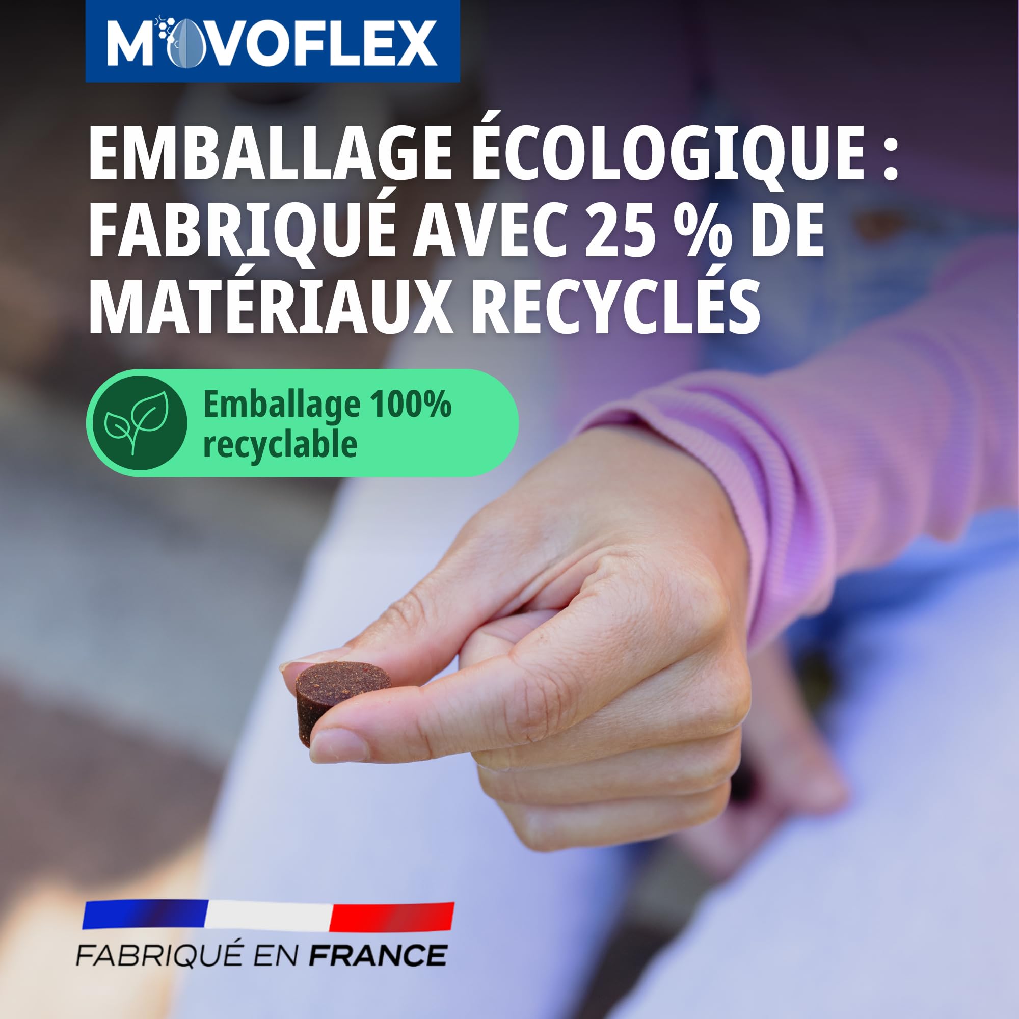 Movoflex Soft Chews | 30 pezzi | Per cani di oltre 35 kg | Alimento complementare per la salute delle articolazioni | Per mantenere le strutture articolari | Con acido ialuronico