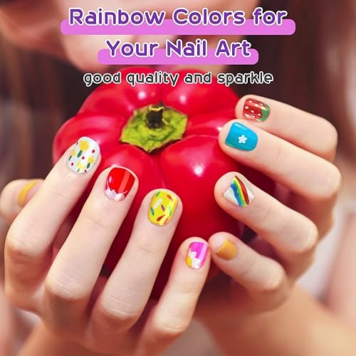 Miniatura 2 de BATTOP Kit de arte de uñas para niñas de 7 a 12 años con secador de uñas y bolígrafo de esmalte de uñas 2 en 1 a base de agua, decoración 3D,