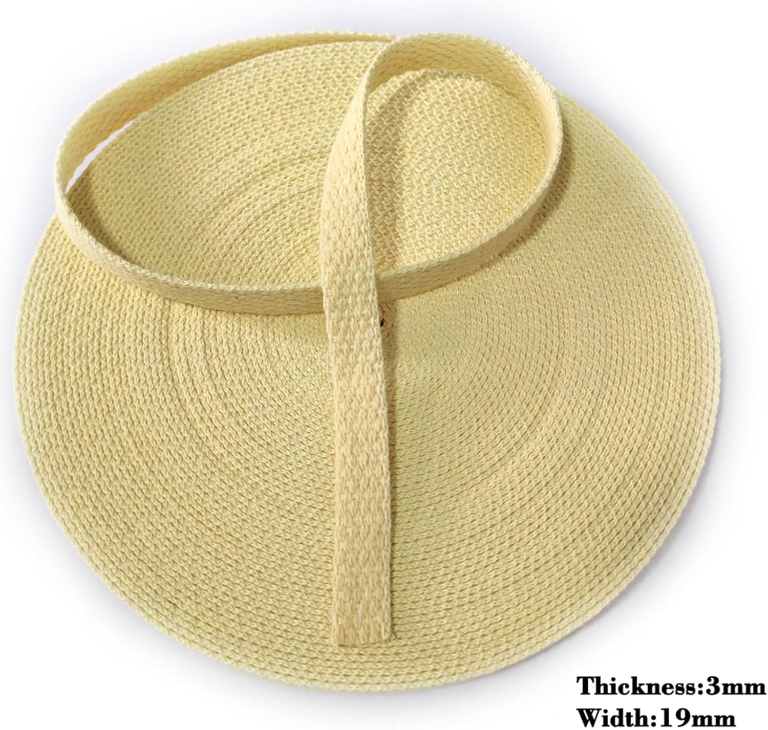 Fire Props Maker Material Flow Juggling Art Sideshow Performer Poi Fire Sword 3/4'' Aramid Webbing 19 * 3mm Pure Kevlar Wick - Length 98 Ft.