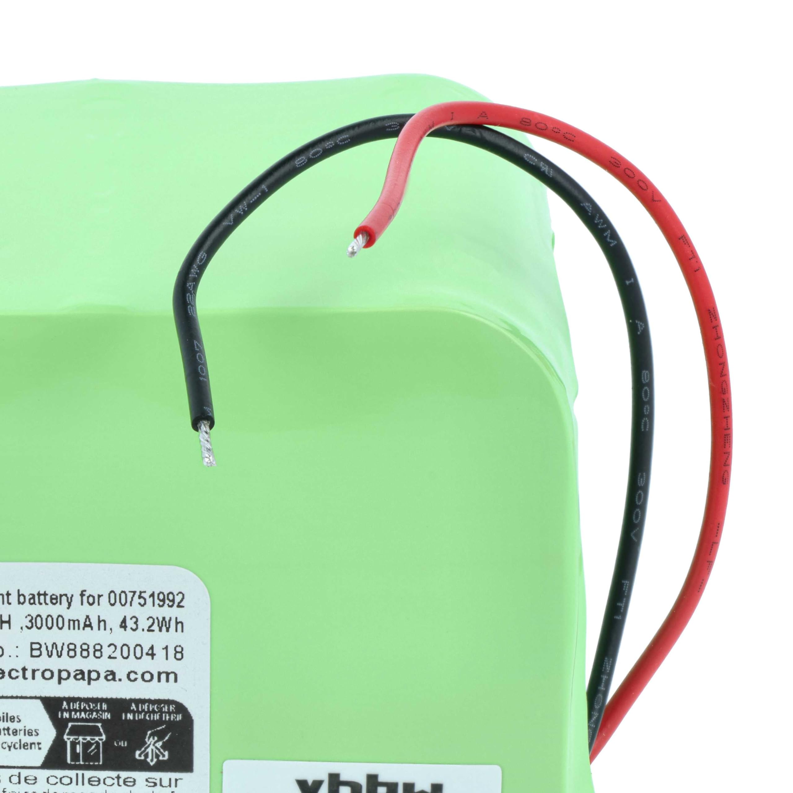 vhbw Akumulator kompatybilny z Shark SV726N (14,4 V) | SV726N, Sweeper SV70 odkurzacz (3000 mAh, 14,4 V, NiMH)