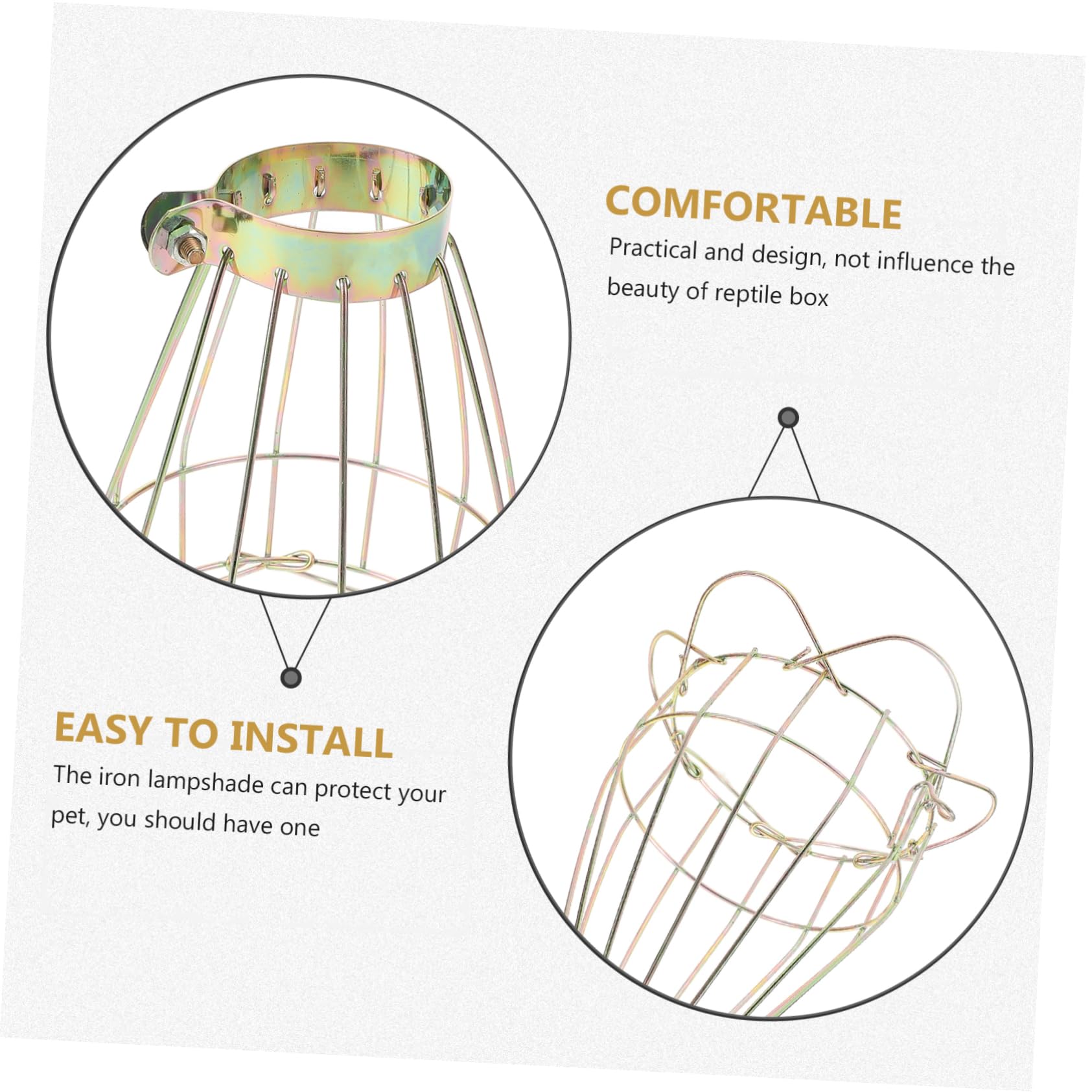 Mipcase 5pezzi Copertura per Rettili Protezione per Lampade e Riscaldanti e Facile Installare Design per Tartarughe e Lucertole