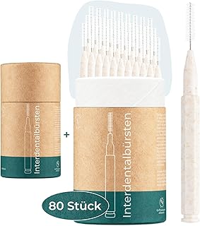 VIGOROUS® 80 Stk. Vorteilspack nachhaltige Interdentalbürsten - ISO 6, 1,1 mm - Zahnzwischenraumbürsten für gründliche Zahnreinigung Zwischenräume - Dentalbürsten - praktische Zwischenraum Zahnbürsten