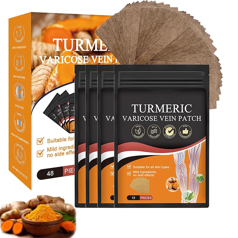 etitek Adesivo para as Pernas com Cúrcuma, Gengibre e Açafrão, 48 unidades
